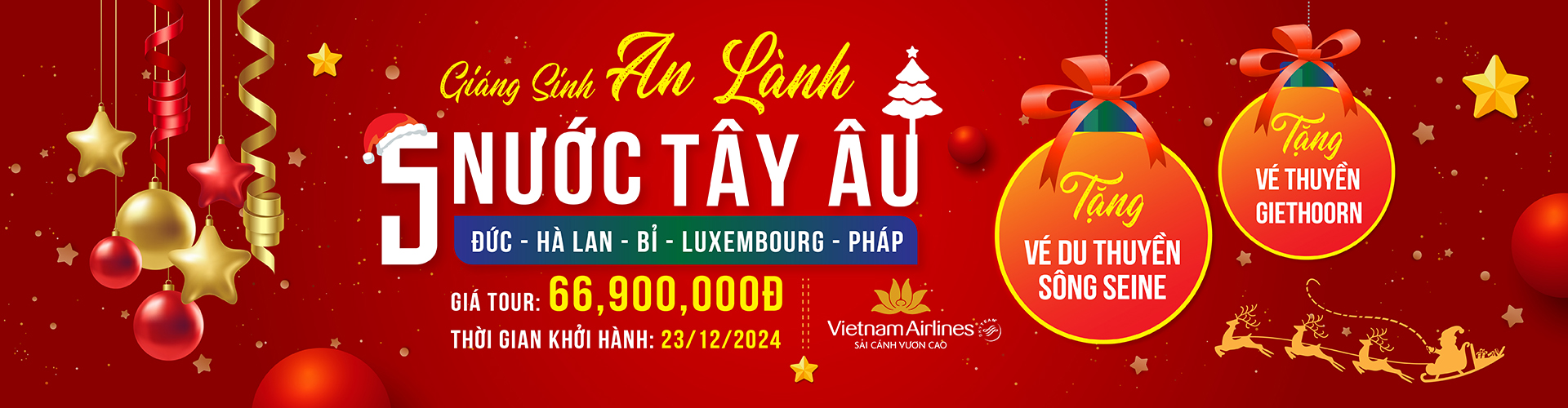 Du lịch 5 Nước Tây Âu  23 /12/ 2024